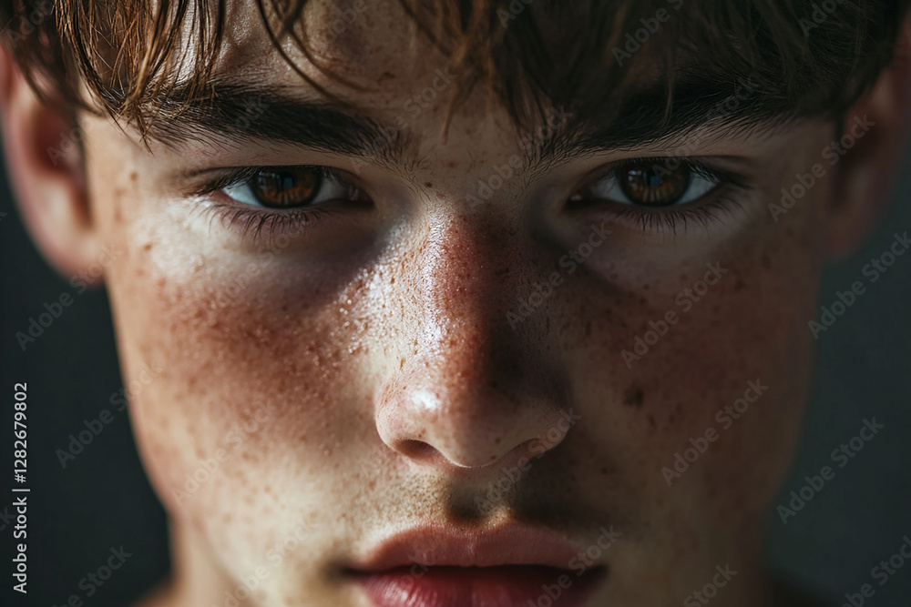 Obraz premium Man smiling close-up