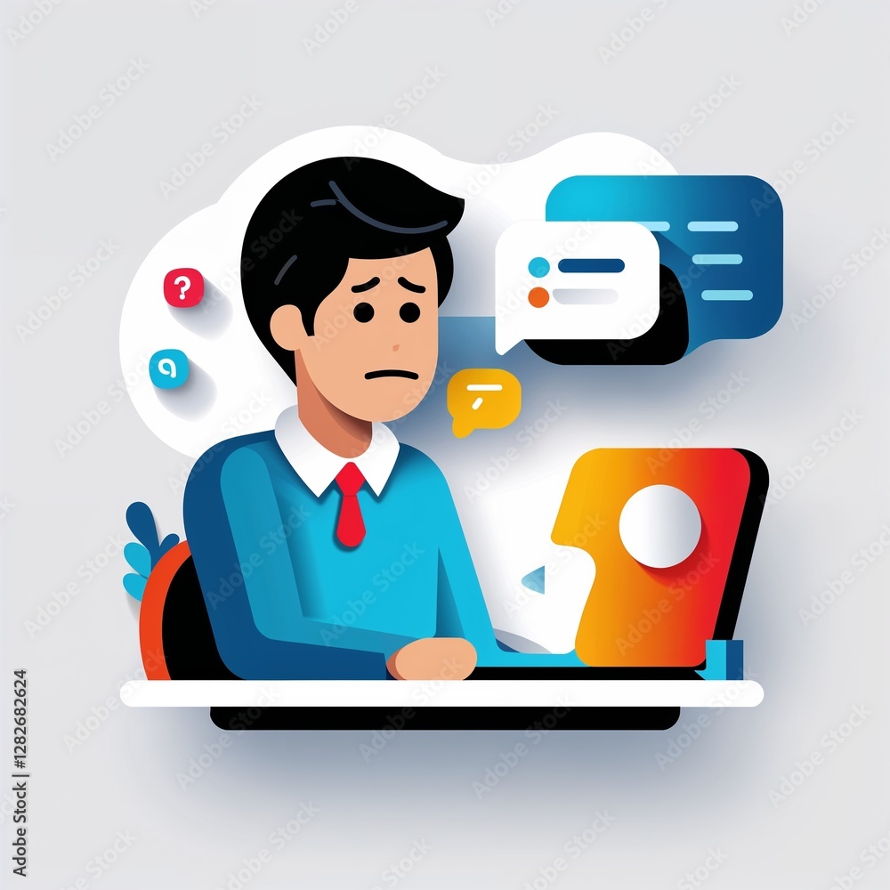 person with speech disorder icon on plain white background person with speech disorder icon on plain white background