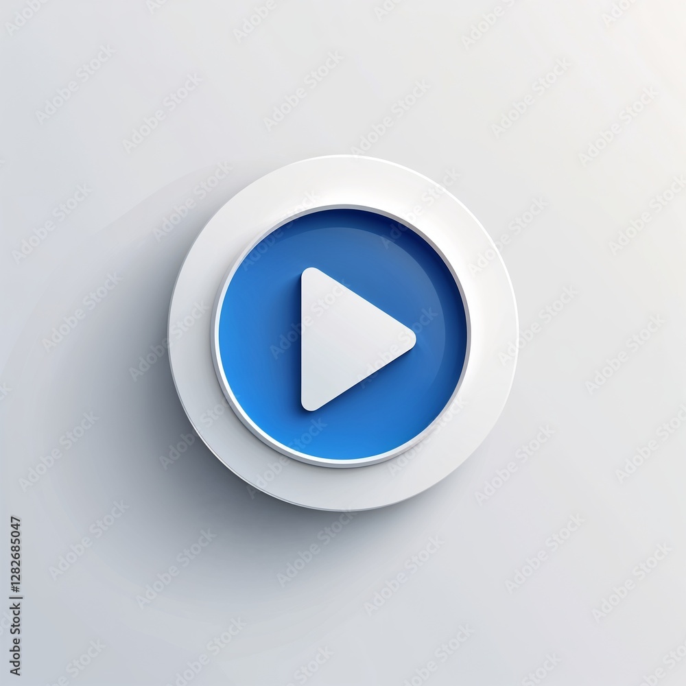 play button icon on plain white background play button icon on plain white background