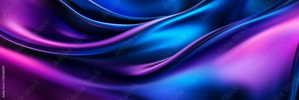 Abstract Smooth Lines Flowing Gradient - Fluid design, vibrant colors, smooth curves, dynamic motion, abstract background. Symbolizing: movement, energy, fluidity, transformation, serenity