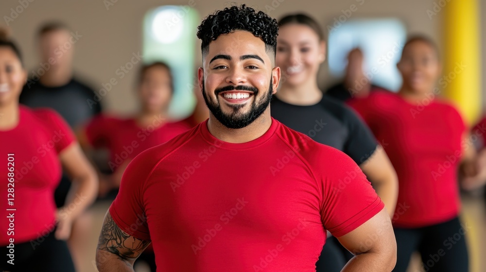 Community gatherings in a church hall Concept, Engaging Community Dance Class with Diverse Members Smiling and Participating in Group Activity Community gatherings in a church hall Concept, Engaging Community Dance Class with Diverse Members Smiling and Participating in Group Activity