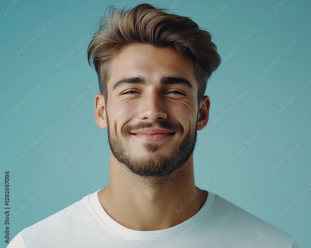 Obraz premium Man smiling close-up