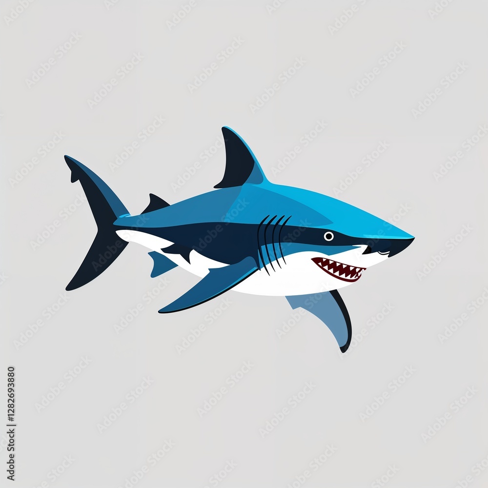Obraz premium shark icon on plain white background