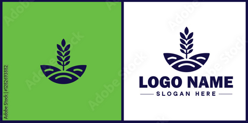 Gluten-Free Bakery icon Wheat-free bakery Gluten-conscious bakery Celiac-friendly bakery flat logo sign symbol editable vector