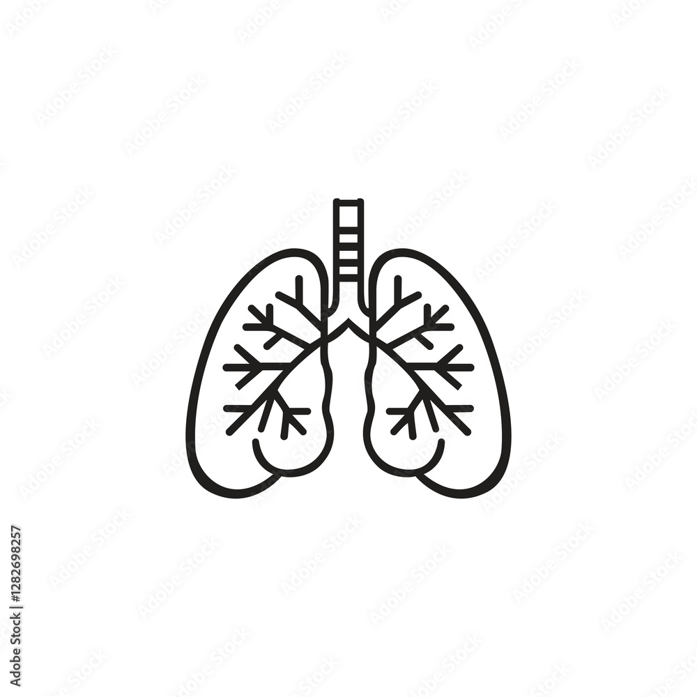 Fototapeta premium Lungs vector design template