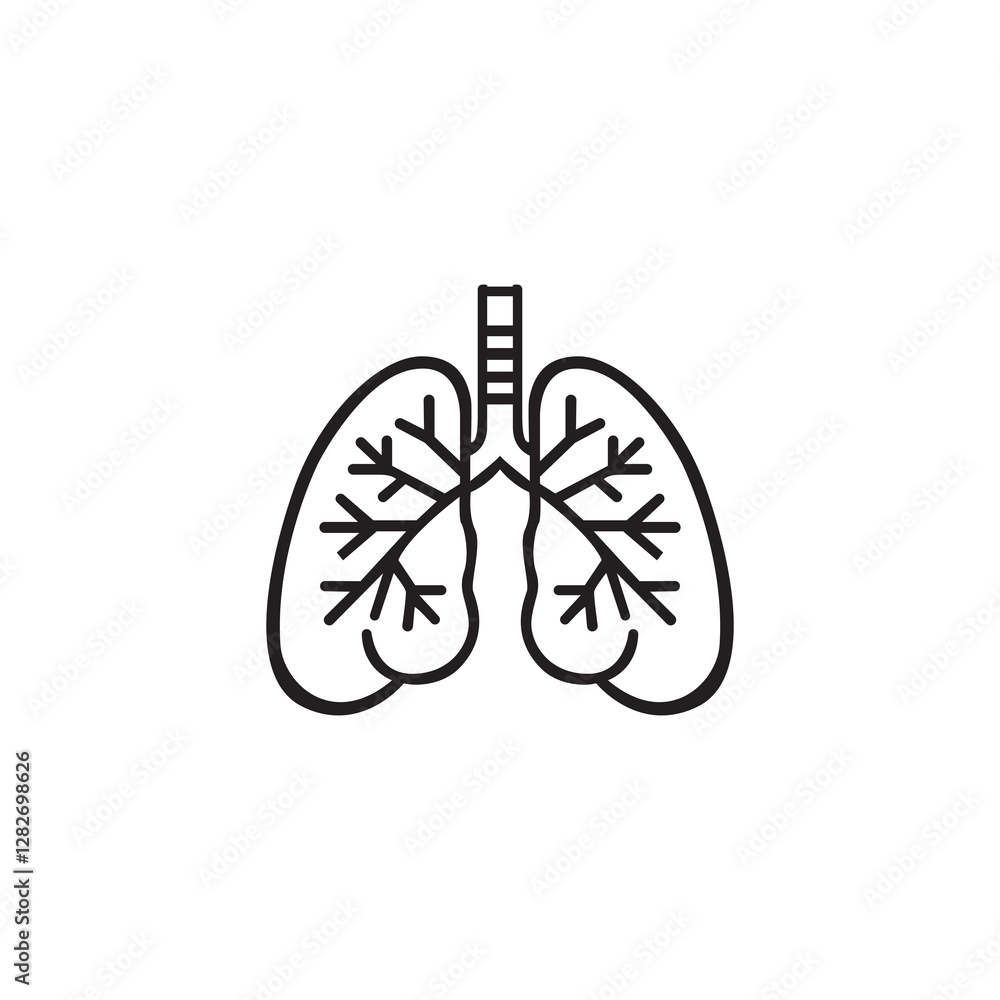 Fototapeta premium Lungs vector design template