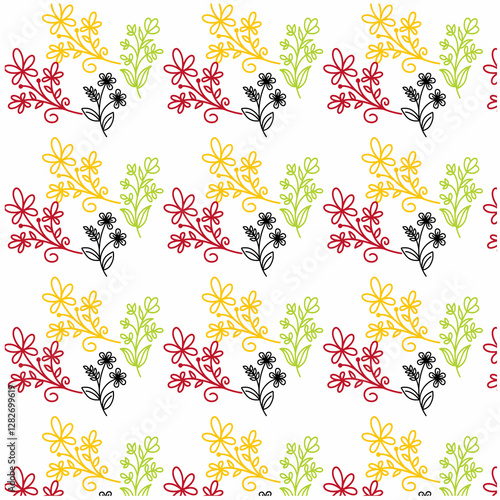 seamless pattern with flowers