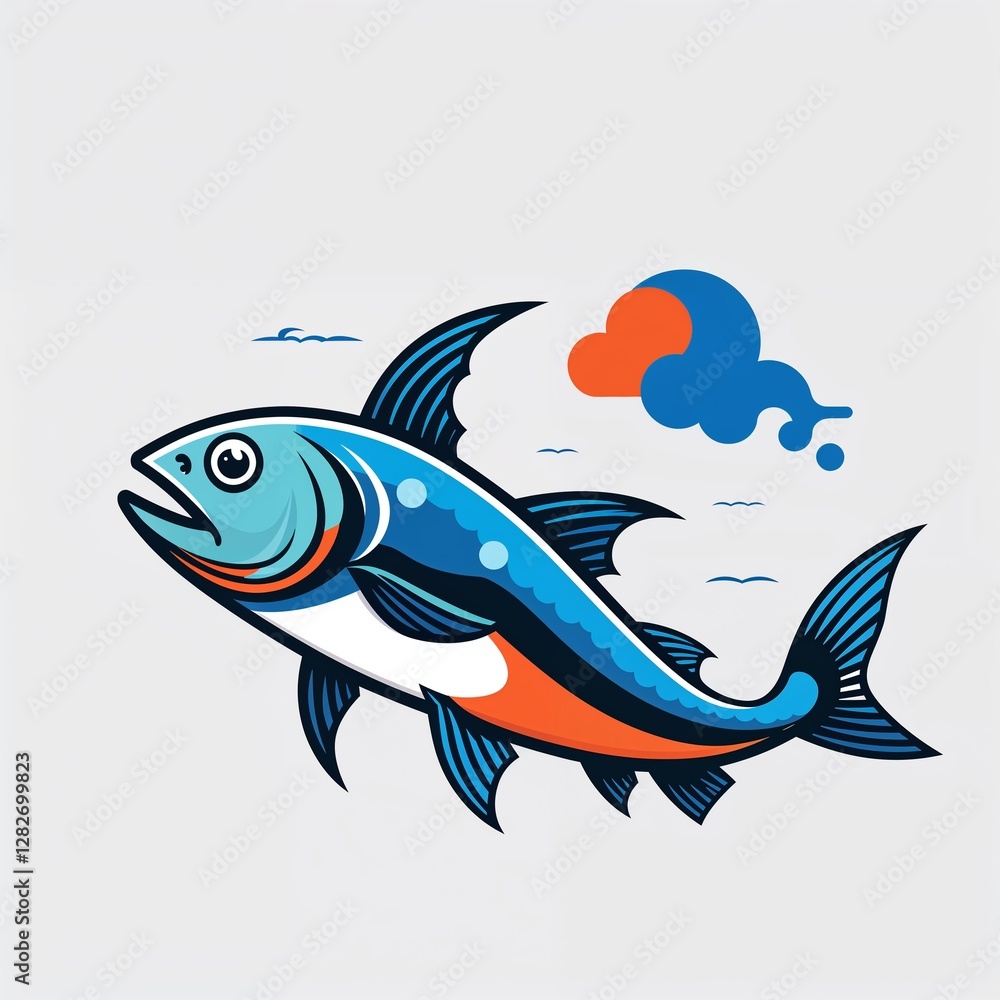 swordfish icon on plain white background swordfish icon on plain white background