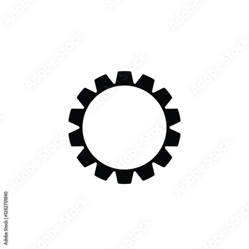 gear icon vector logo flat design illustration