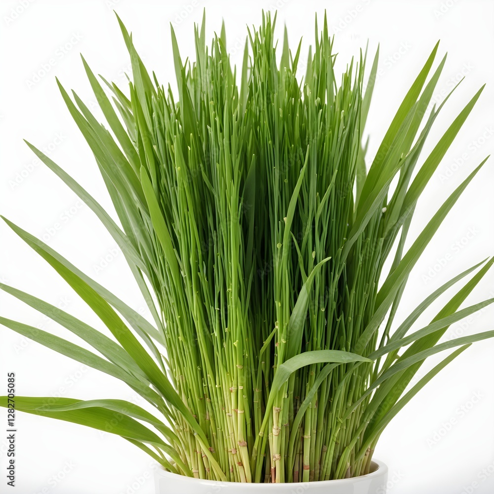 Fototapeta premium A potted plant with green grass in it.