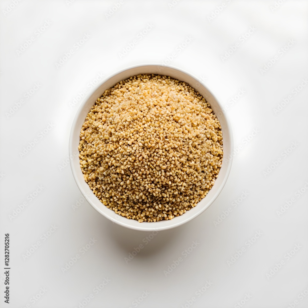 A white bowl filled with yellow lentils on a white surface. A white bowl filled with yellow lentils on a white surface.