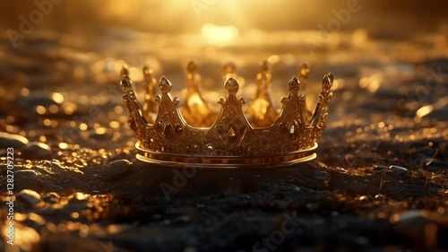 The crown sparkled brilliantly under the lights, symbolizing power, royalty, and the weight of responsibility.