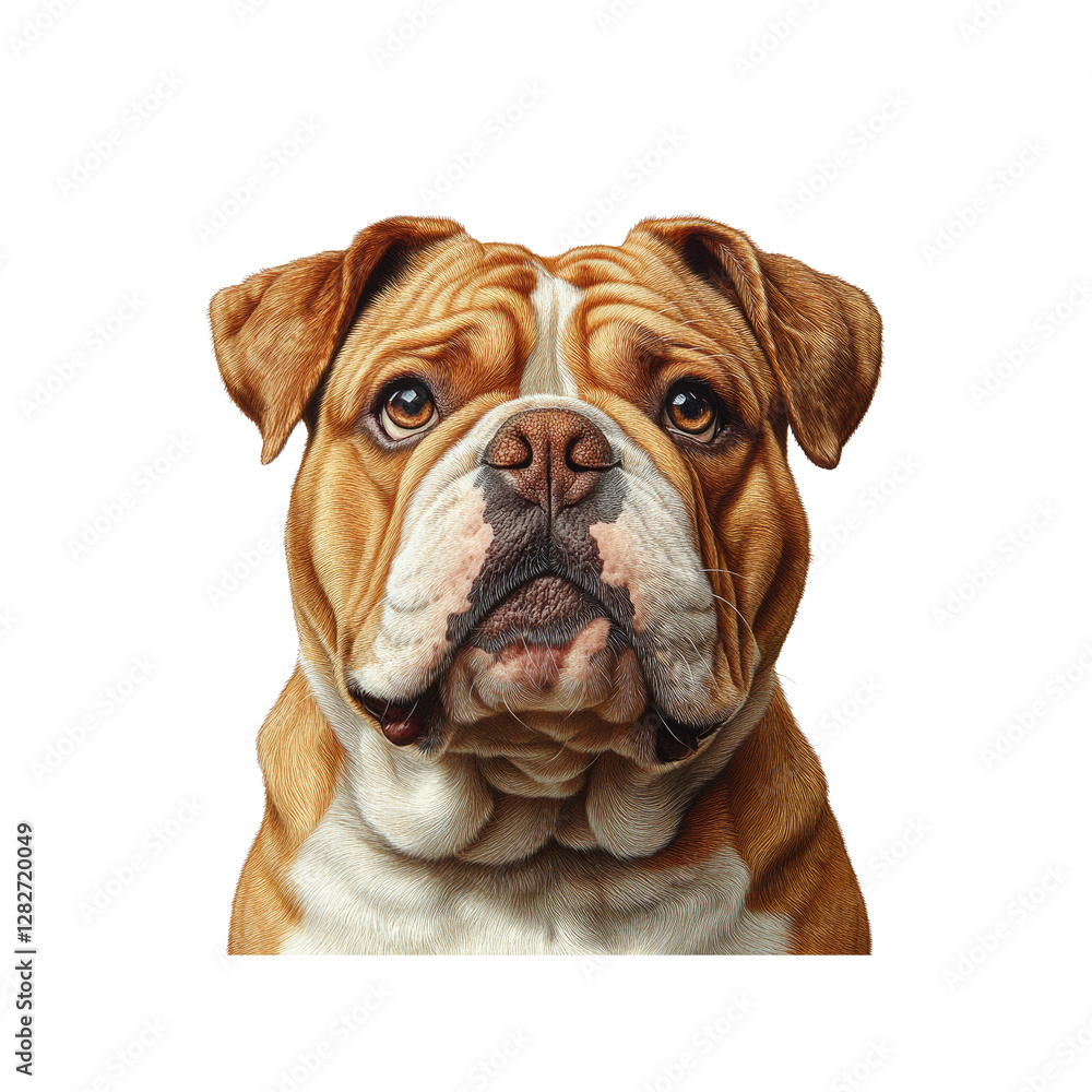 Majestic British Bulldog Portrait A Close-Up Study of a Loyal Companion Majestic British Bulldog Portrait A Close-Up Study of a Loyal Companion