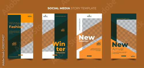 winter fashion social media story template.