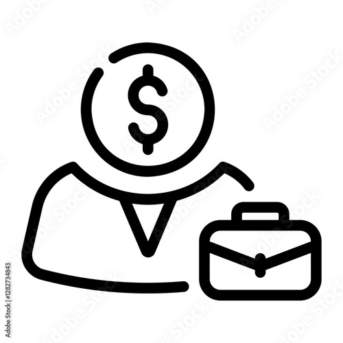 stockbroker Line Icon