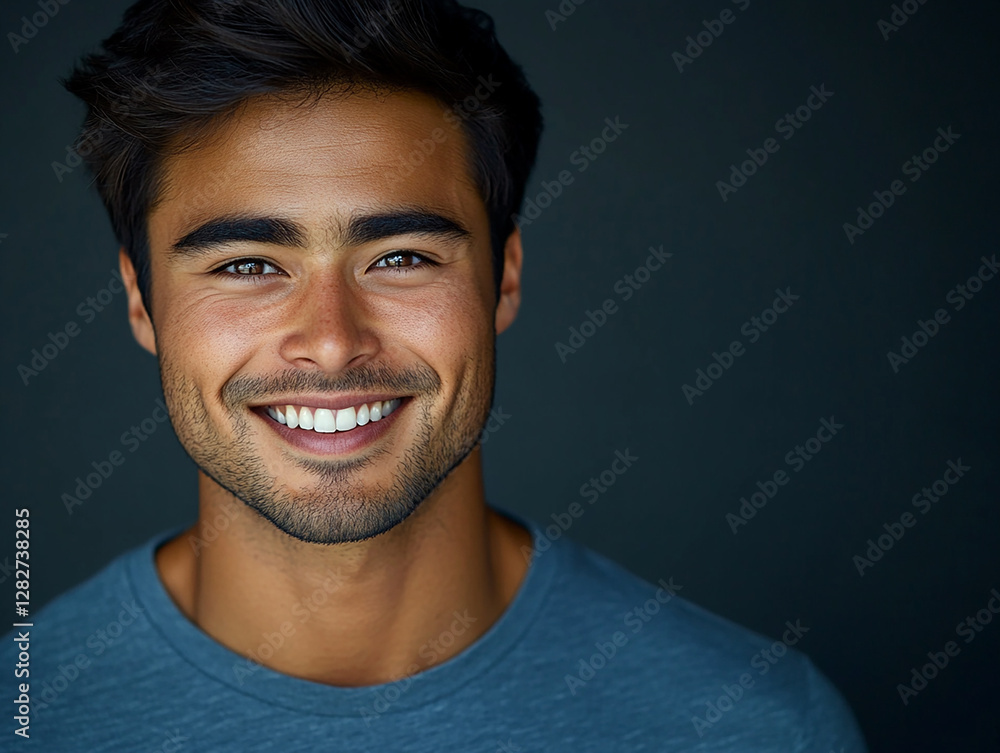 Obraz premium Man smiling close-up
