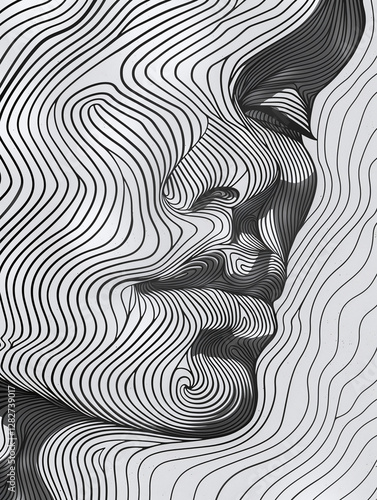 Minimalist black and white art abstract background wallpaper