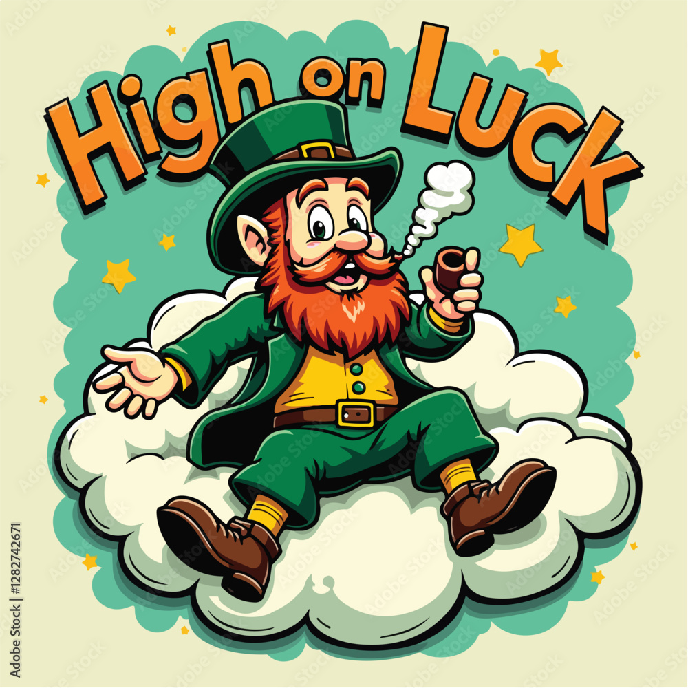 St. Patrick’s Day Party Invitation Card, Leprechaun Character Illustration for Website or Banner. St. Patrick’s Day Party Invitation Card, Leprechaun Character Illustration for Website or Banner.