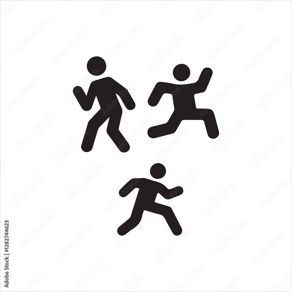 silhouette of a man running silhouette of a man running