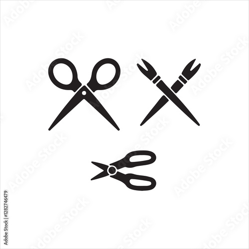 cut scissors vector illustration