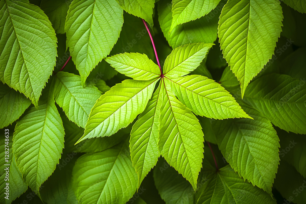 Lush vibrant green leaves of a climbing plant, detailed texture, natural background. Perfect for spring, summer, nature themes. Lush vibrant green leaves of a climbing plant, detailed texture, natural background. Perfect for spring, summer, nature themes.