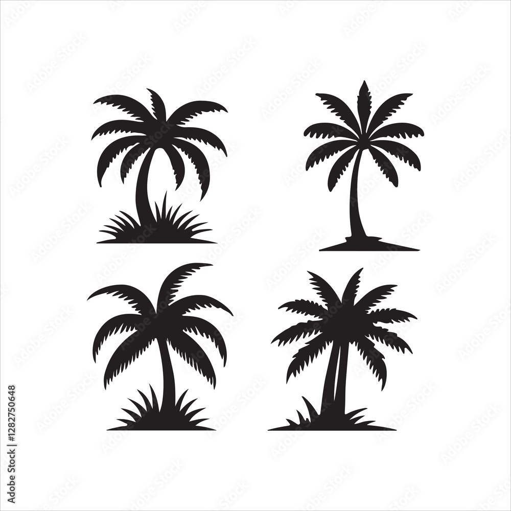 croconate tree silhouettes croconate tree silhouettes