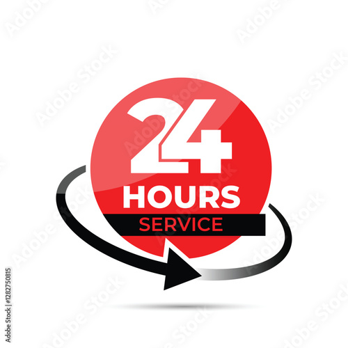 vector 24 hour service banner design
