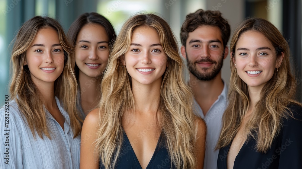 Fototapeta premium Diverse Engineering Team Posing for Teamwork Collaboration Image