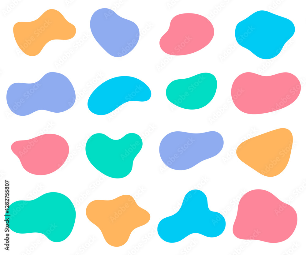 Blob abstract fluid shapes hand drawn collection Blob abstract fluid shapes hand drawn collection