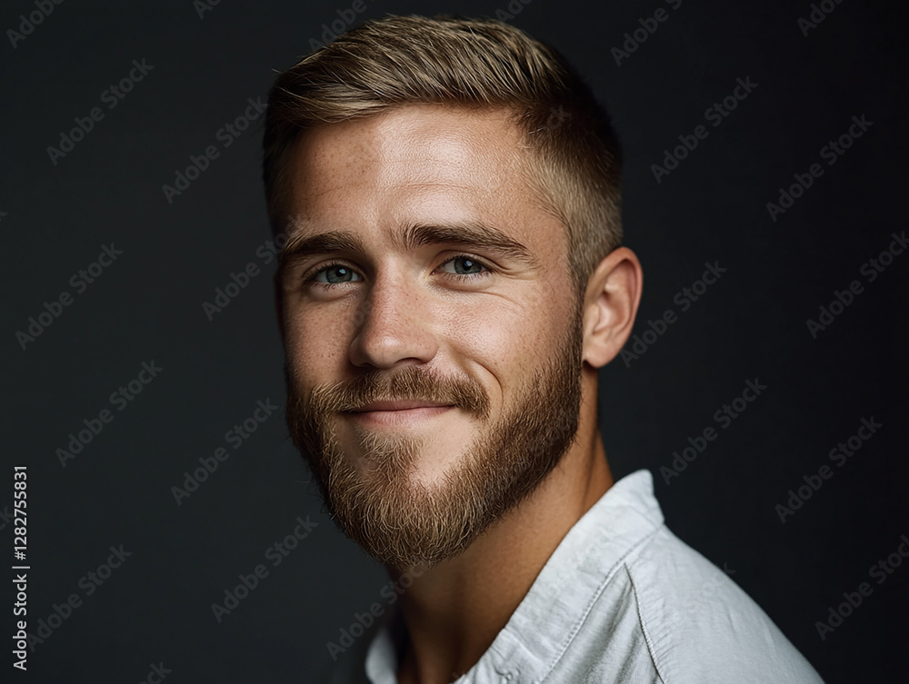 Obraz premium Man smiling close-up