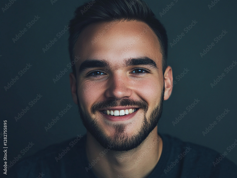 Obraz premium Man smiling close-up