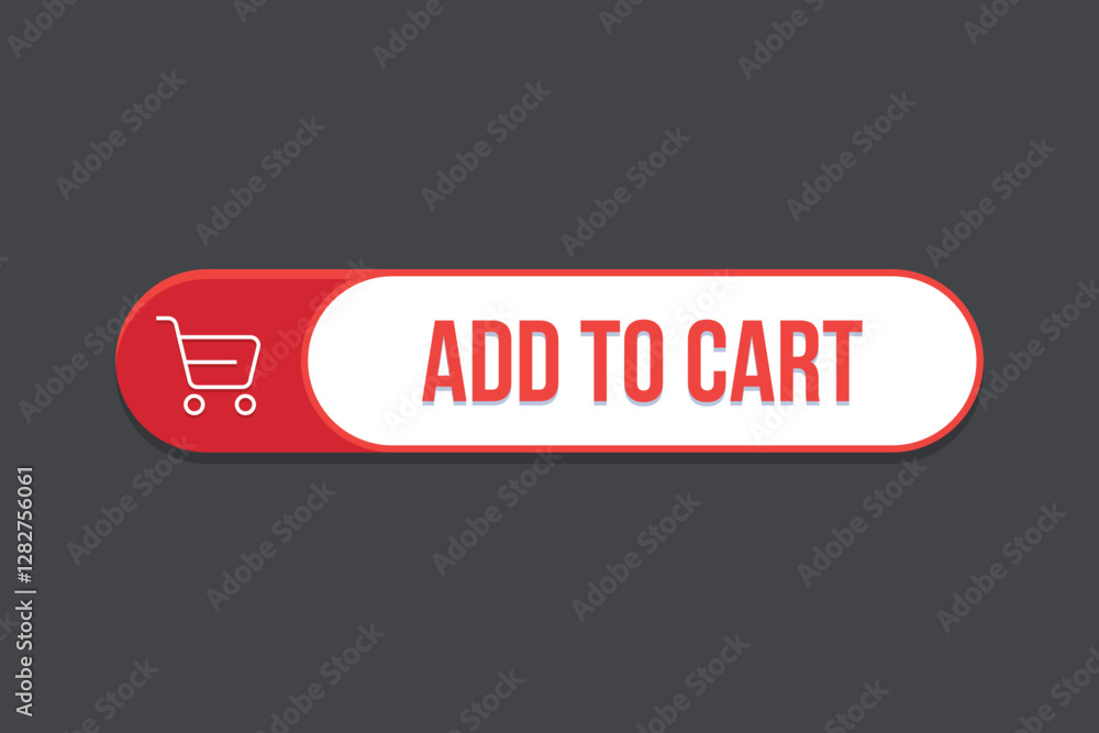 vector red add to cart minimal button design
vector red add to cart minimal button design