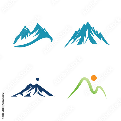 Mountain logo vector template symbol design