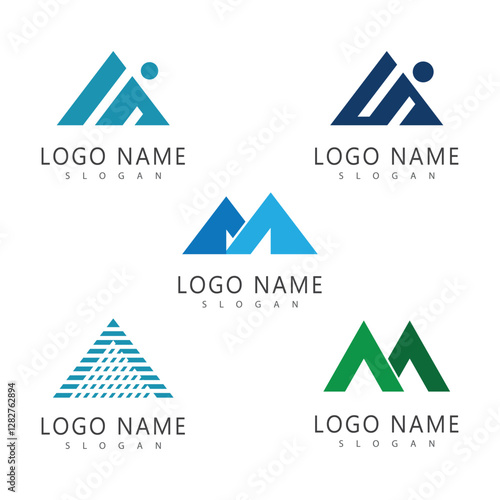 Mountain logo vector template symbol design
