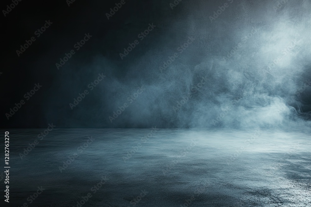 Dark smoky studio floor background scene Dark smoky studio floor background scene