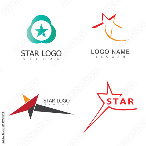 Star logo vector template element symbol design