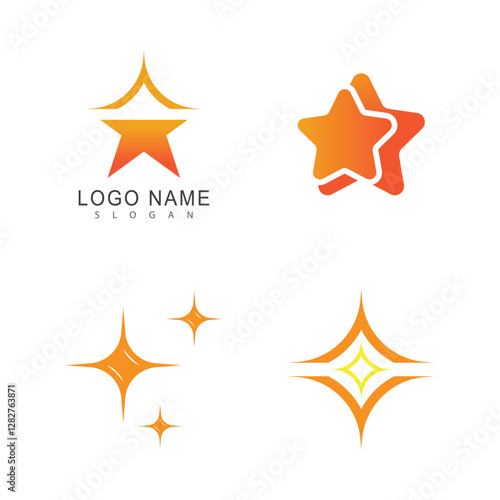 Star logo vector template element symbol design