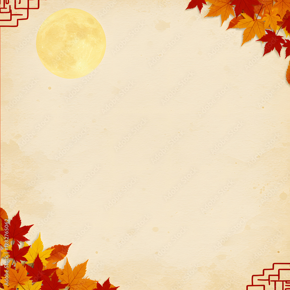 Traditional Chuseok Design on an Autumn Night Traditional Chuseok Design on an Autumn Night