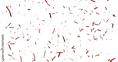 Photography Red Confetti against a White Background Tranparent BG Confeti
