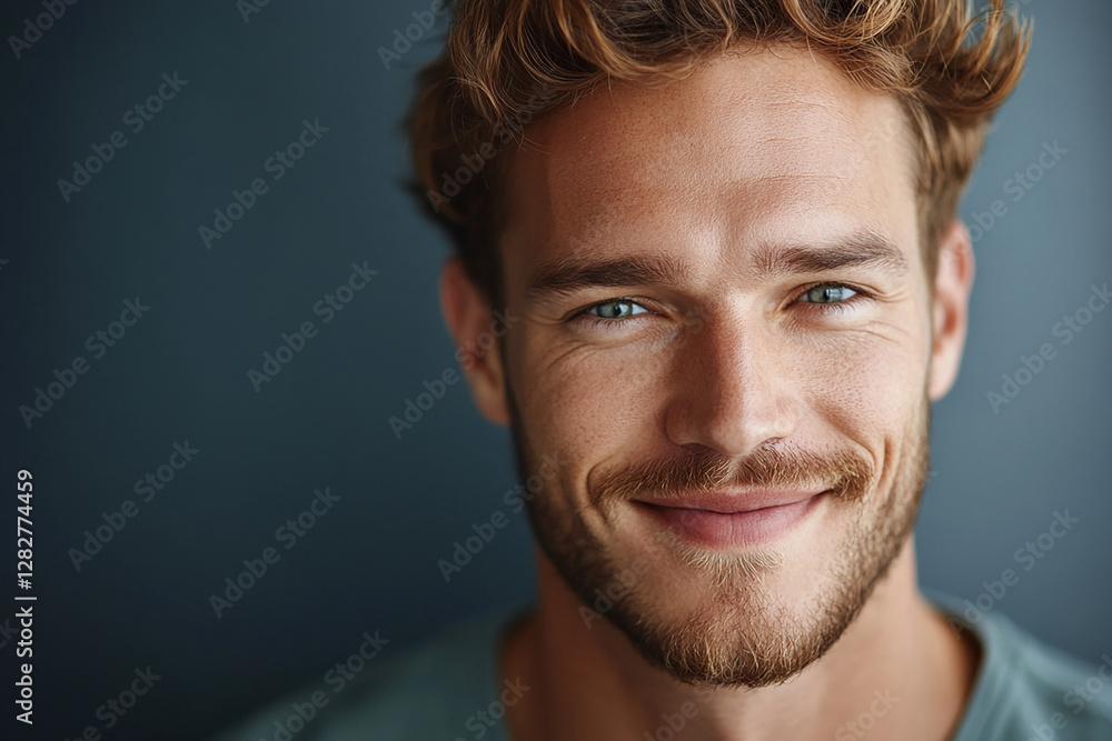 Fototapeta premium Man smiling close-up