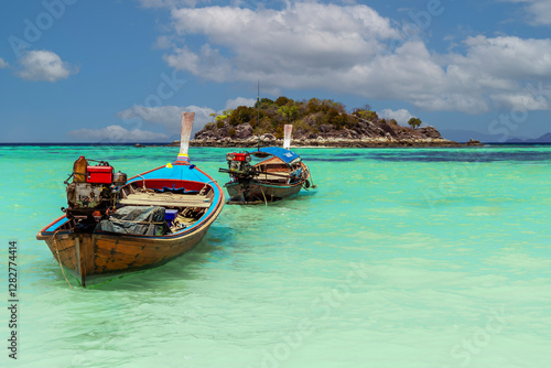 Long tail boats, Koh Lipe, Thailand photo