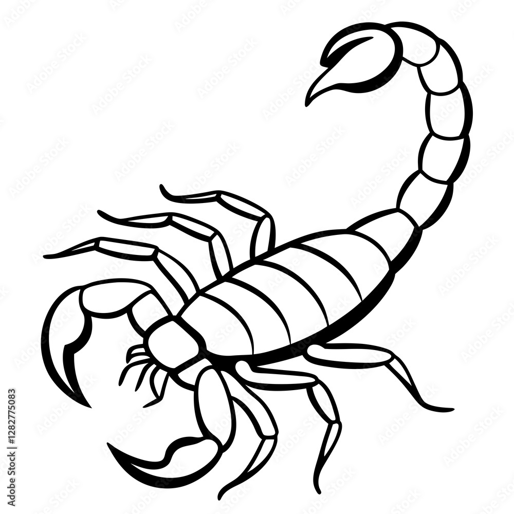 Obraz premium Scorpion Ink Line