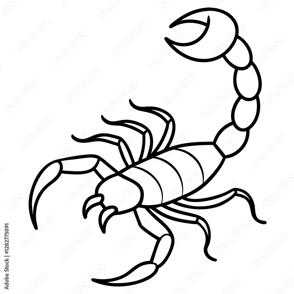 Fototapeta premium Scorpion Ink Line