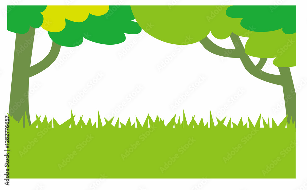 Obraz premium 自然の背景イラスト素材