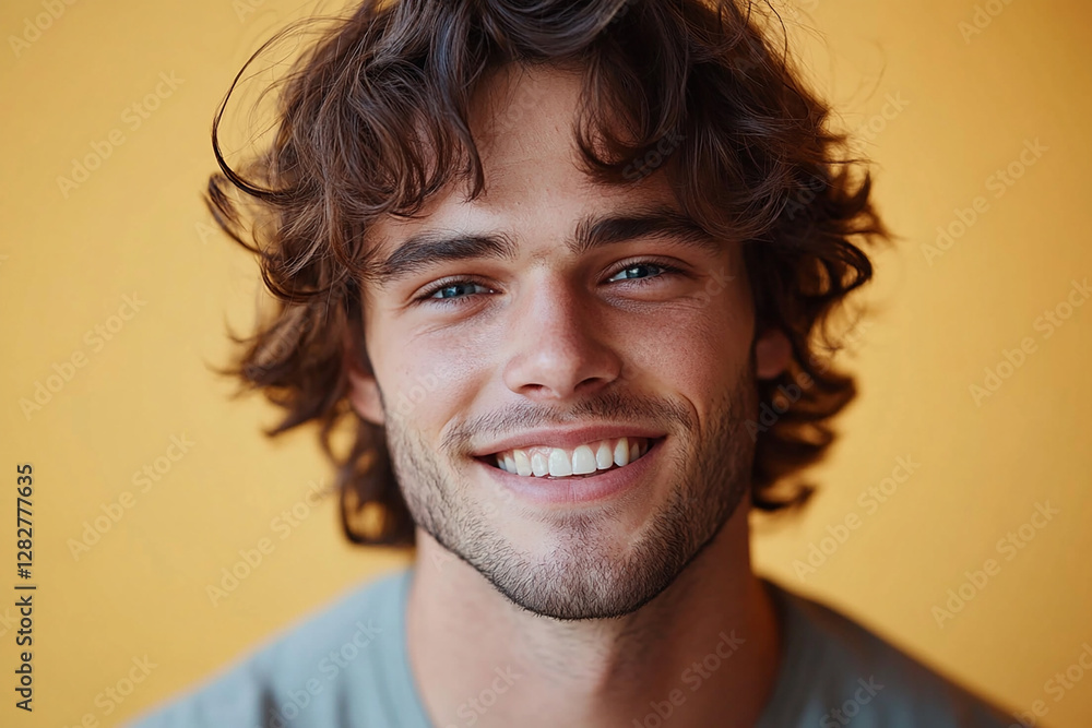 Fototapeta premium Man smiling close-up