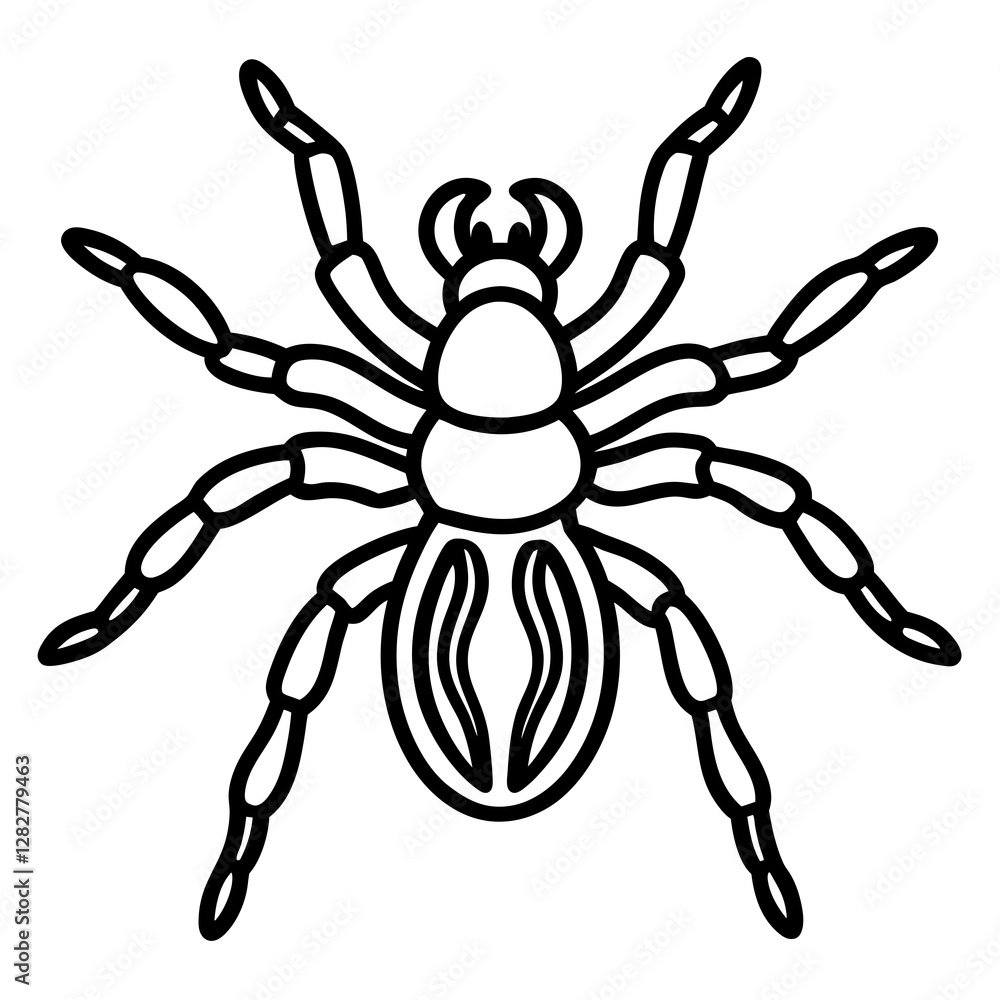 Obraz premium Spider Linework Vector