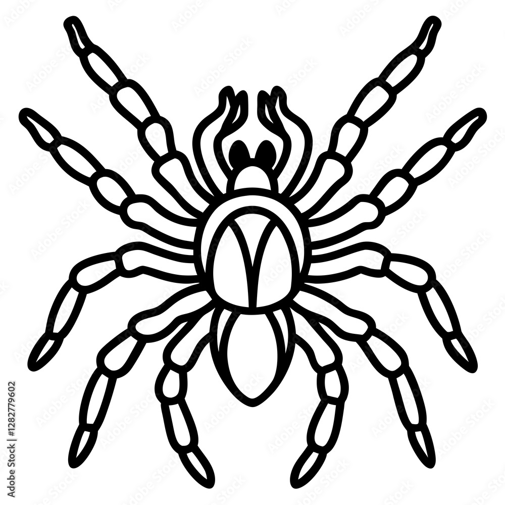 Obraz premium Spider Linework Vector