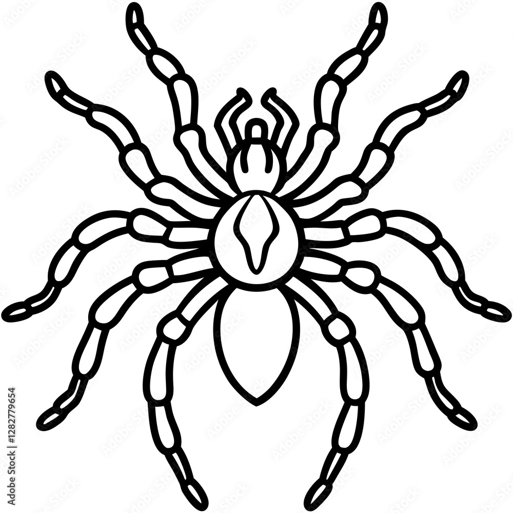 Obraz premium Spider Linework Vector