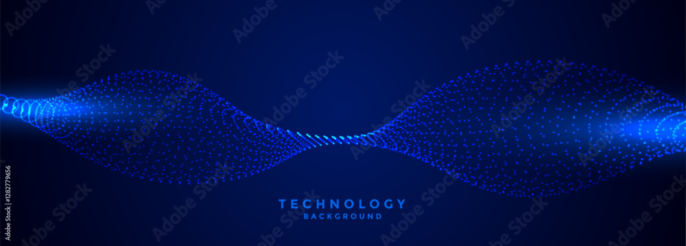 digital web technology blue background in particle style digital web technology blue background in particle style