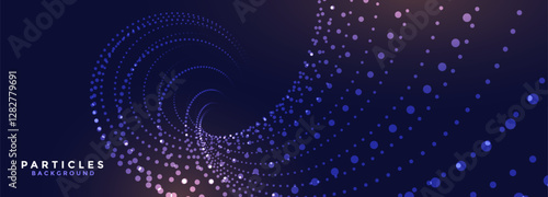 wavy style dotted digital network background for internet connectivity